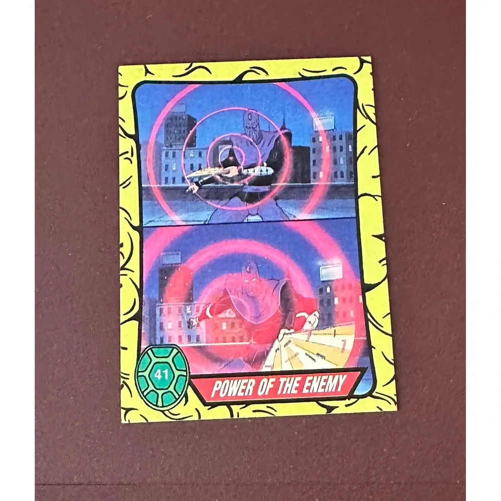 1989 Topps TMNT Series 1 Card 41 Power of the Enemy Shredder Ninja Androids